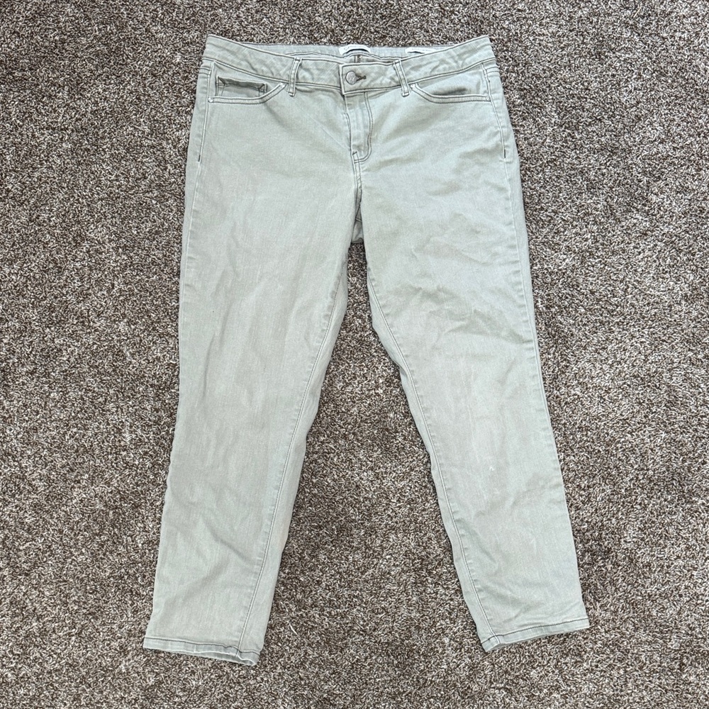 Jessica Simpson Soft Green Cropped Jeans